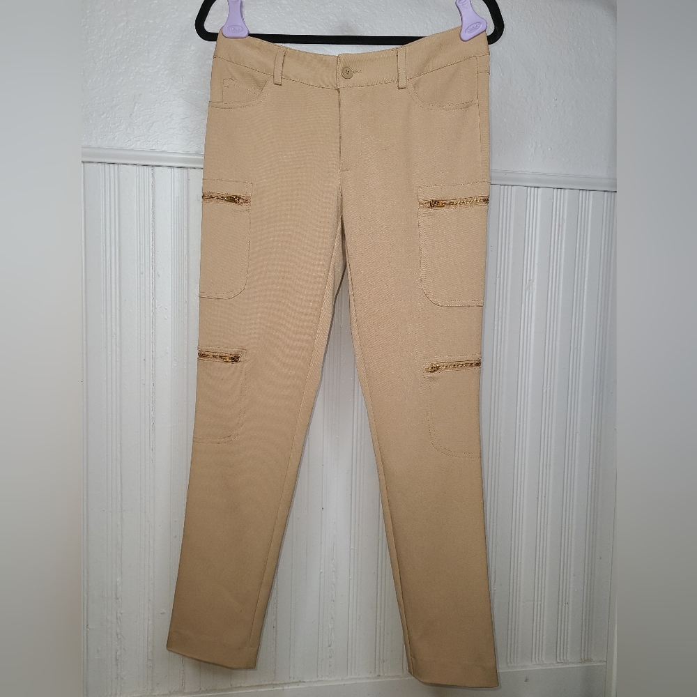 Cache tan cargo suit pant SZ 04